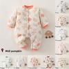 Winter Baby Onesie With Thick Cotton Layer For Newborns Girl Boy Safe For Winter
