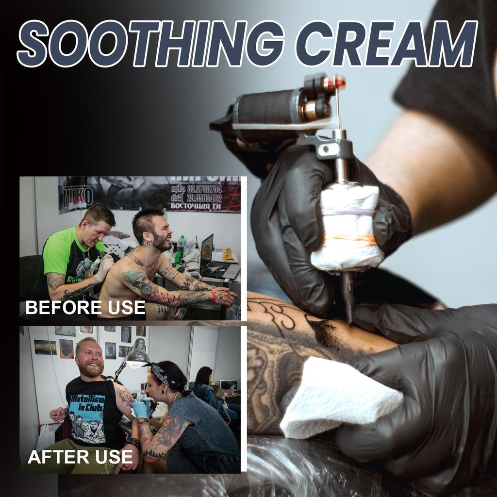 Jaysuing Tattoo Soothing Cream, Soothes and Repairs, Cleans and Moisturizes, Suitable for Body Care After Tattoos, Eyebrow Tattoos, and Piercings, 20g