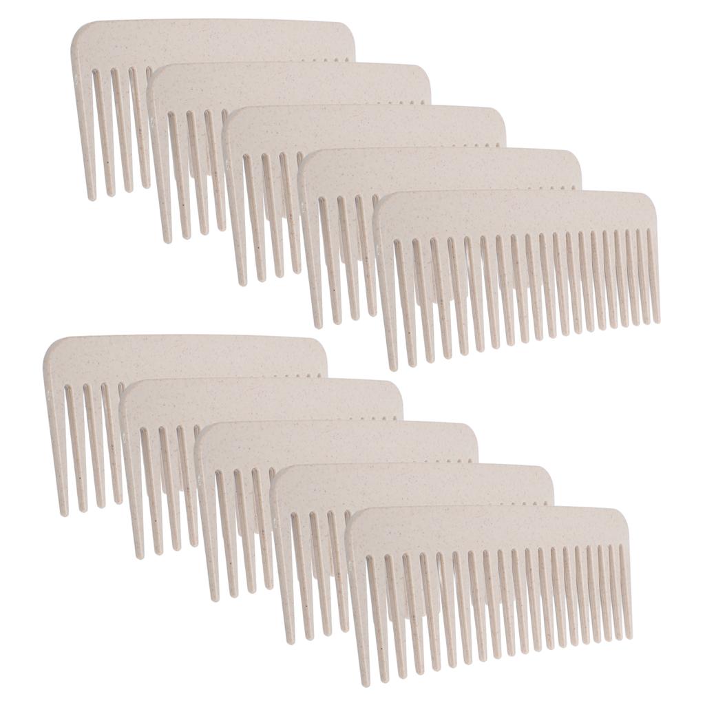 10 Pack Wheat Straw Wide Tooth Detangling Comb Easily Detangles Wet Dry Hair Wide Tooth Detangling C