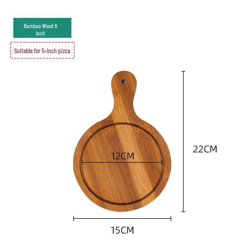 Bamboo Pizza and Dessert Tray with Handle for Restaurants
