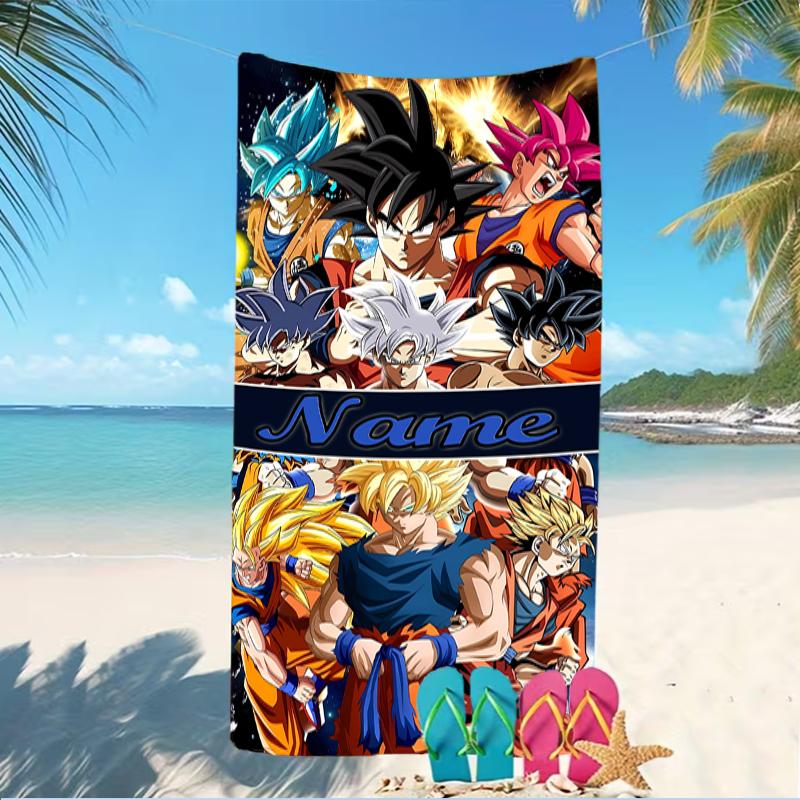 Customizable Personalized Beach Towels Dragon Ball Themed designs.Suitable for the Beach, Yoga, Sports;ideal As Beach Accessories
