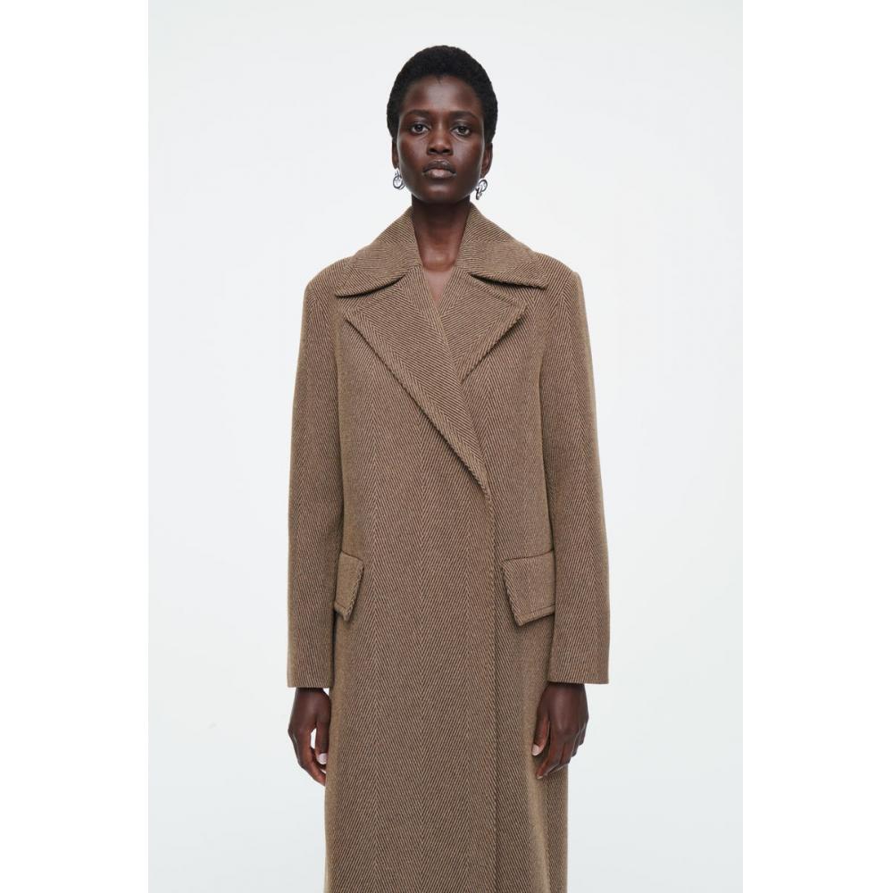 COS Japan Tailored Herringbone Wool Coat