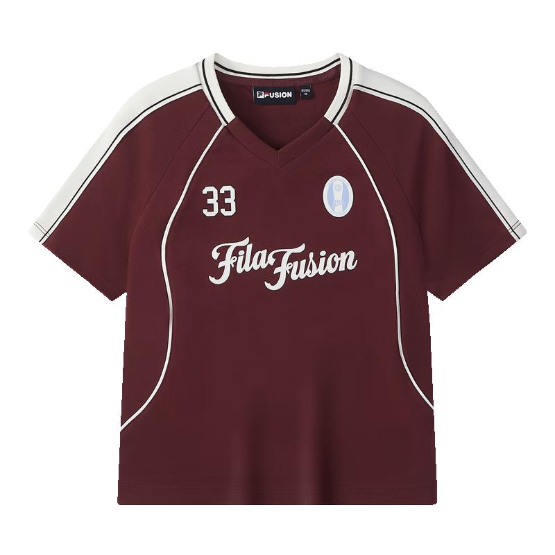 FILA FUSION Women s Jersey Style Slim-Fit Short Sleeve T-Shirt S
