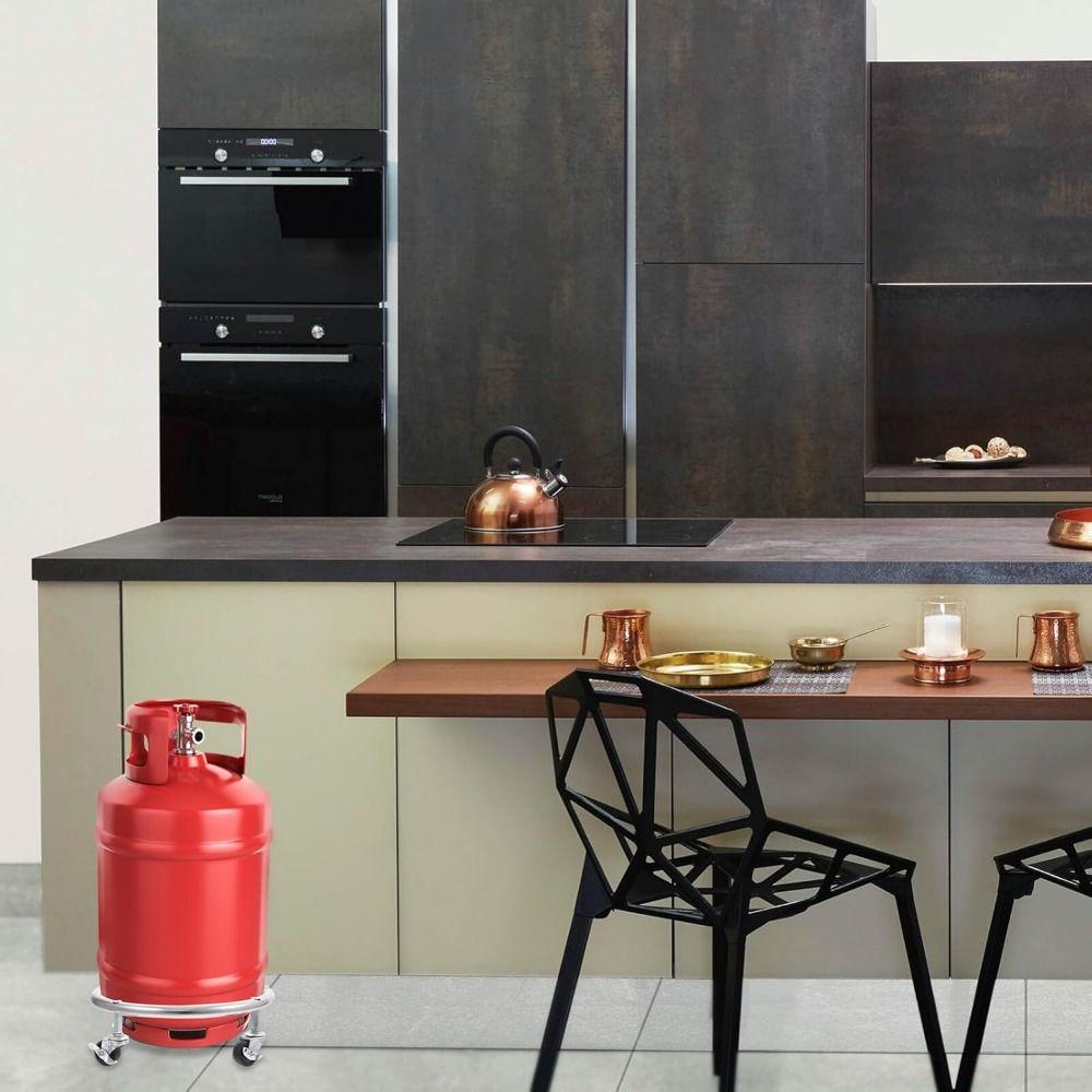 Brake Tank Gas Base Wheel Cylinder Holder Practical Fixed Tank Stand Dolly  Kitchen