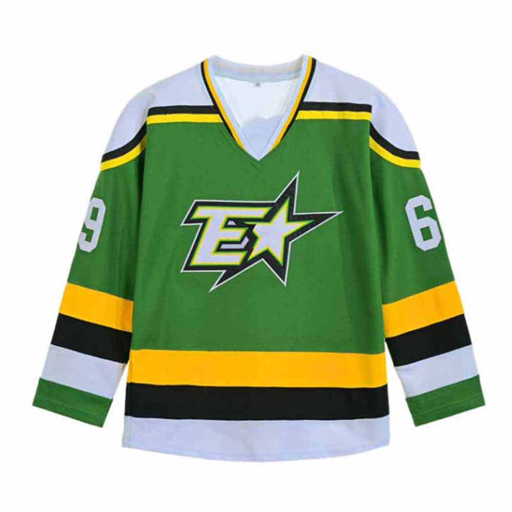 Men Women #69 Shoresy Hockey Jersey Summer Christmas Letterkenny TV Series Green T-shirt V-neck Long Sleeve Unisex Streetwear