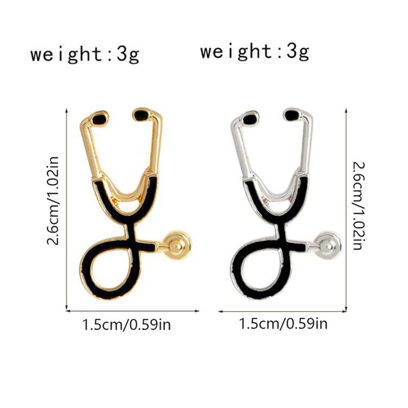 1 ks Brož Stetoskop Špendlík Lékař Sestra Límec Klopa Odznak Lékařský Dárek