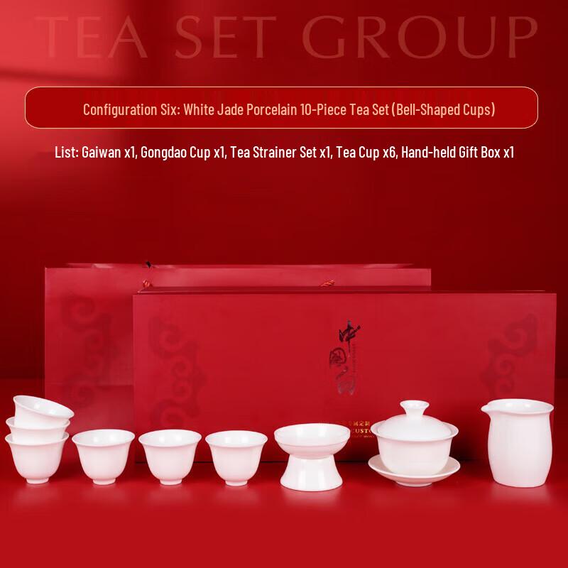 Elegant Dehua White Porcelain Kung Fu Tea Set