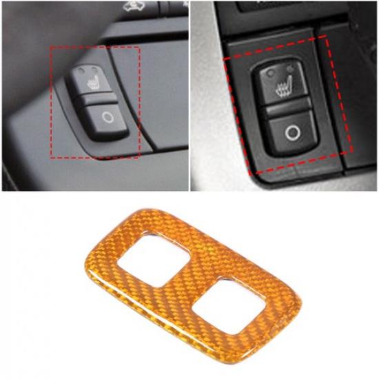 Gelbe Kohlefaser Tankdeckel Schalter Knopf Zierleiste für Corvette C6 2005-13