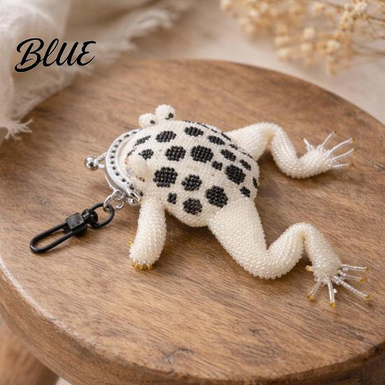 Kleines Kissenschloss mit Schloss Münzbörse DIY Frosch Münzhalter Niedliche Tasche Perlenkröte