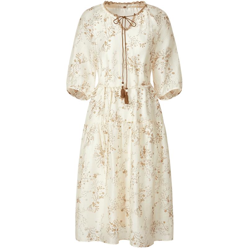 

Annaike Romantic Botanical Print Tie-Neck Maxi Dress 2XL