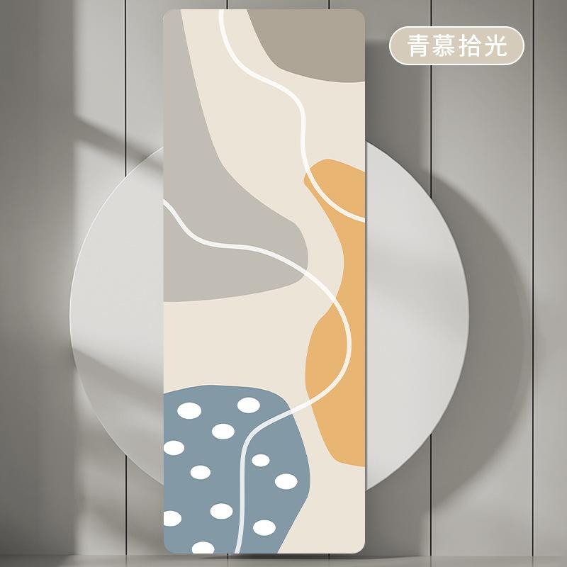 1.5mm Suede Printed Natural Rubber Yoga Mat Wear-resistant Portable Professional Anti-slip Yoga Mat Foldable Fitness Mat 183x68x0.15cm