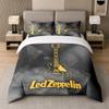 3dílná sada povlečení Led Zeppelin Měkké prostěradlo a dva povlaky na polštáře Dekorace do ložnice
