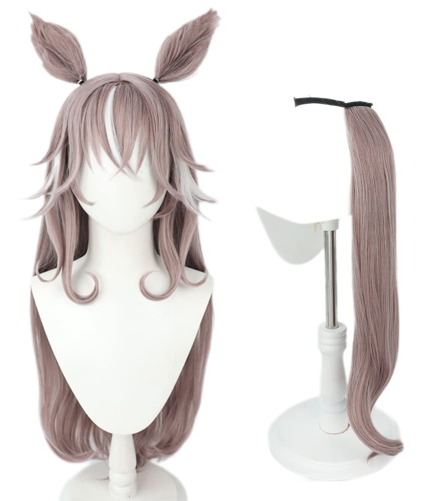 

Wonder Acute Косплей-парик, Смесь пепельно-розового и белого, Идеально подходит для костюмов, Хэллоуин-мероприятий и фотосессий (Тело, Уши и Хвост)