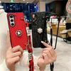 Crossbody kožené kvetinové puzdro na telefón pre Samsung Galaxy Z Fold 6 5 4 3 Fold6 Fold5 Fold4 Fold3 5G Hard Shell Shockproof Cover