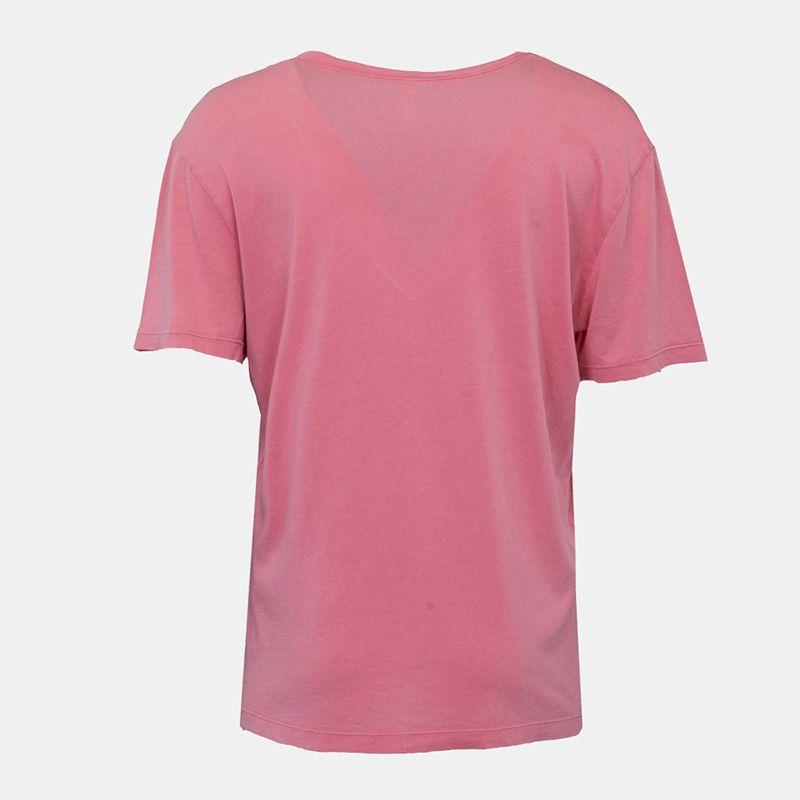 Basic Cotton V-neck T-shirt with Short Sleeves Woman ICON