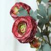 Simulation flower 6 heads roasted side dew lotus European home decoration fake flower wedding arrangement flower photography props