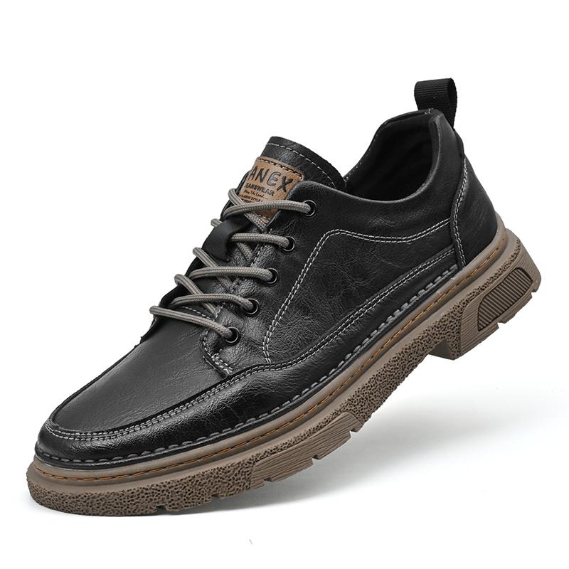 

Tenis Masculino Skateboard Men Oxfords Shoes Brand Leather Suede Men Flats Male Comfortable Casual Shoes Outdoor Men Sneakers 46 чёрный