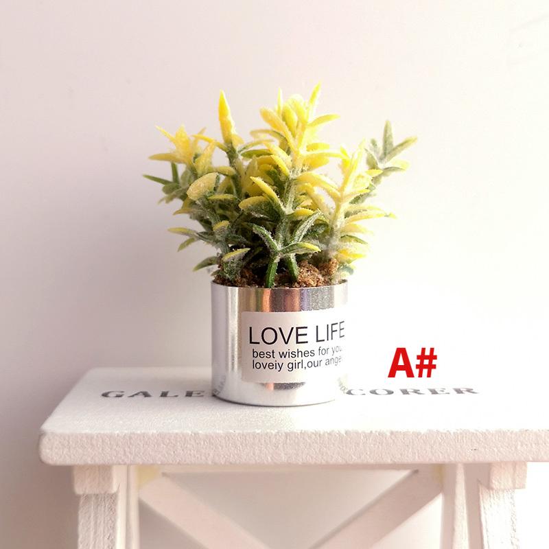 1:12 mini kvetov v kvetináčoch Domček pre bábiky Miniatúrne kvety Rozprávková záhradná ozdoba Domček pre bábiky Dekorácia Bonsai Hračka pre deti