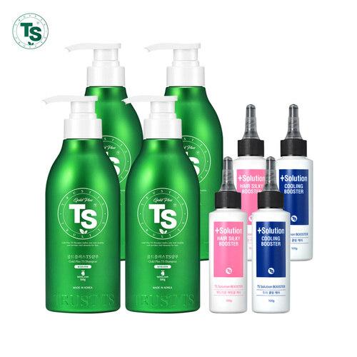 [TS] Gold Plus TS Shampoo 500g x 4 + Silky Booster 100g x 2 + Cooling Booster 100g x 2_671805