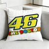 Valentino Rossi Moto  Logo Square DoubleSided printed Pillow Case Bedroom Bedside Pillow Sofa Cushion Cover Gift