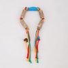 Cat Toys Cotton Rope with Natural Wood Polygon Segments Interactive Toy Chew Resistant Teeth Cleaning Toy