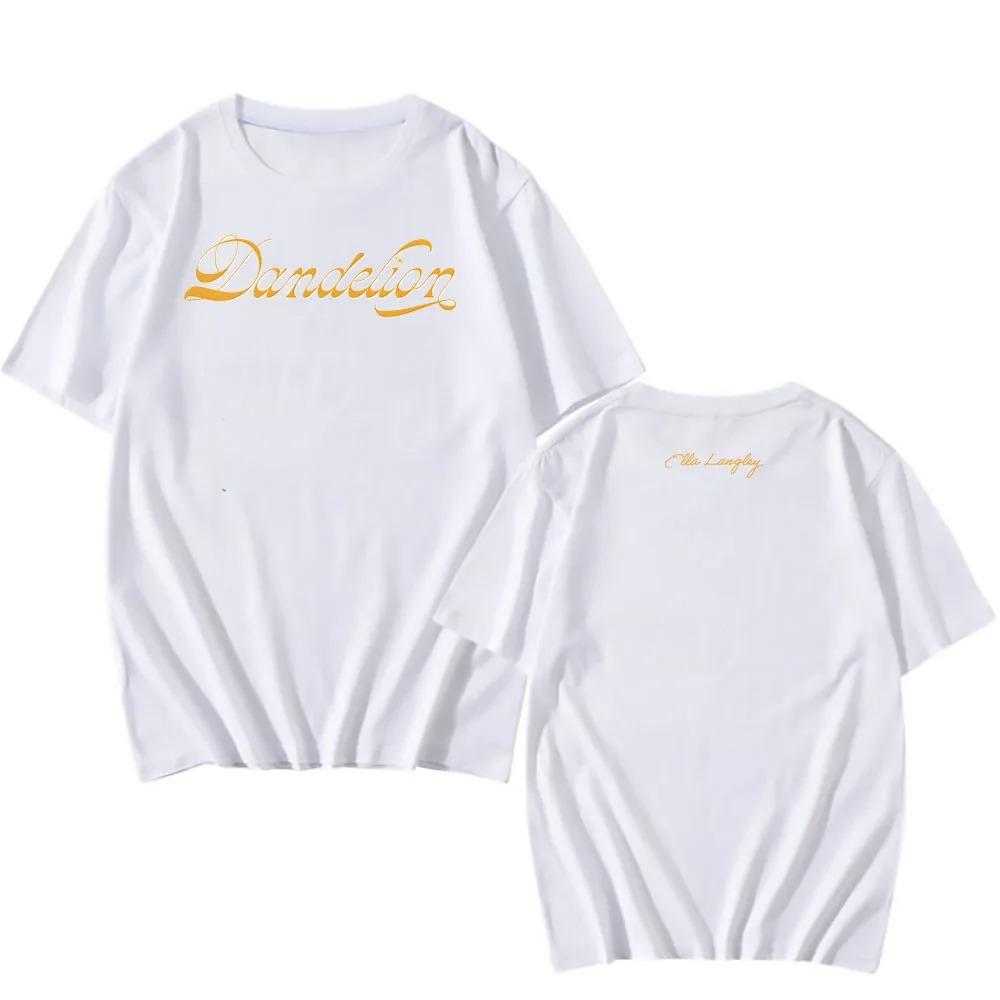 

Summer Cotton Shirt Ella Langley Dandelion Tees Album Design Graphic Merch Print Clothing Short Sleeve Cotton UnisexWomen Tshirt S