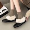 Fashion retro velvet warm and non-slip thick-soled cotton shoes, winter outer wear heightening thickened fluffy girls cotton shoes shoes