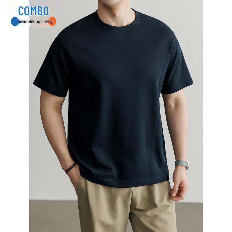 Kangbo Men s Old Money Style Ice Silk Blend Short Sleeve T-Shirt 4XL
