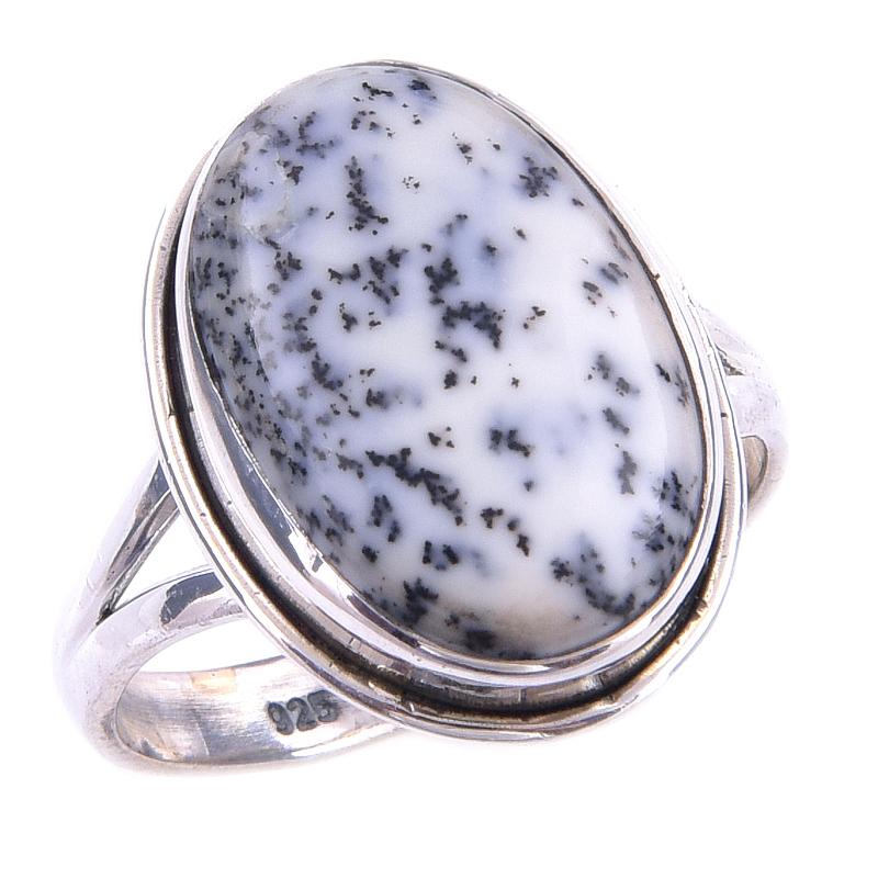 Natural Dendrite Opal Gemstone Handmade 925 Solid Sterling Silver Ring S.9 c5M60