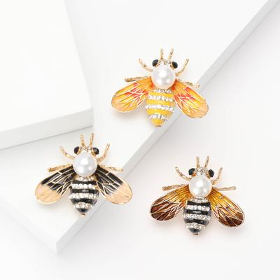 Vielseitige süße Emaille-Bienenbrosche aus Legierung, einfache Mode, für Herren- und Damenhemden, Anstecknadel