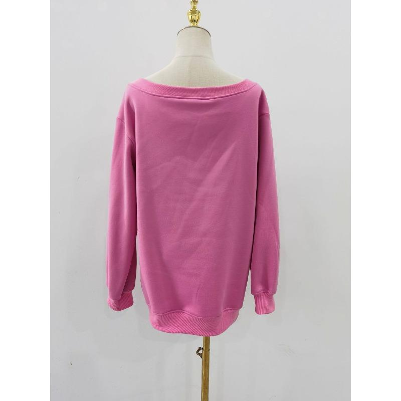 Lässige und modische Herbst-Sweatshirts mit schrägem Kragen für Damen