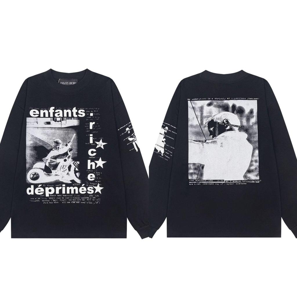 ERD Melancholy Rich Hoodie: European-American Streetwear, Loose Fit, Zipper, Short Sleeve