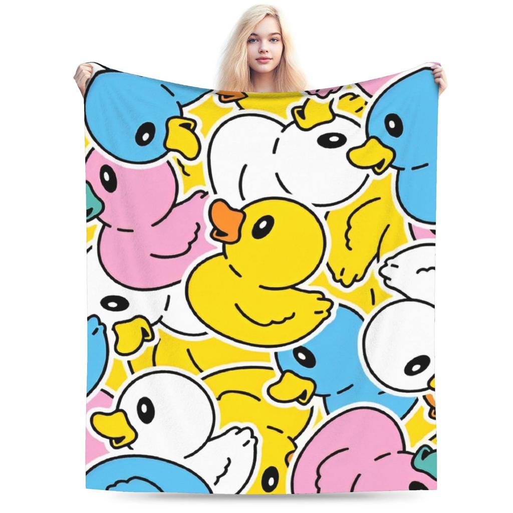 Duck Face Blankets Fleece Warm Throw Blanket For Car Sofa Couch Bed Rug