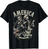 George Washington Lincoln Playing Guitar Abe Lincoln 250th T-Shirt