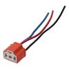 2pcs Ceramic H4 Wiring Harness Rubber Metal H4 Headlight Socket with 3 Adapter H4 Ceramic Socket for Headlight, Fog Light, Truck
