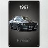 Racing Car Retro Style Metal Decorative Painting for Garage Room Decor