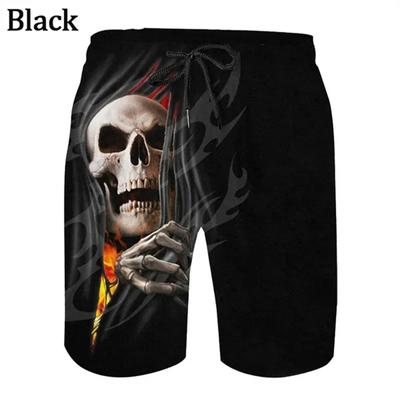 Herren 3D-gedruckte Freizeitshorts Sommer Gothic Sportshorts Skateboarding Short