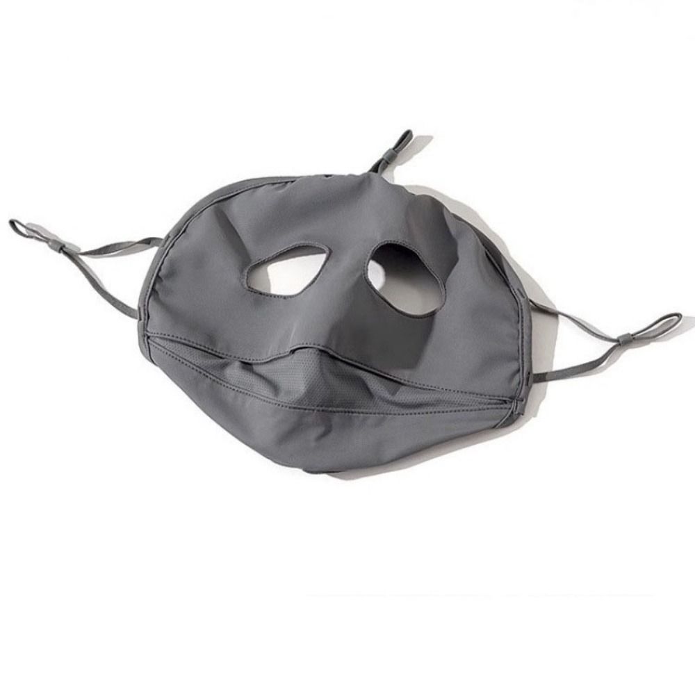Solid Color Sunscreen Mask Sunscreen Face Scarf Face Cover Breathable Ice Silk Mask  Golf
