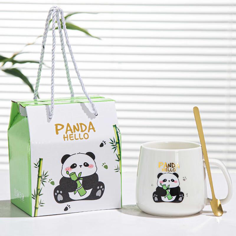 Panda Ceramic Mug with Spoon