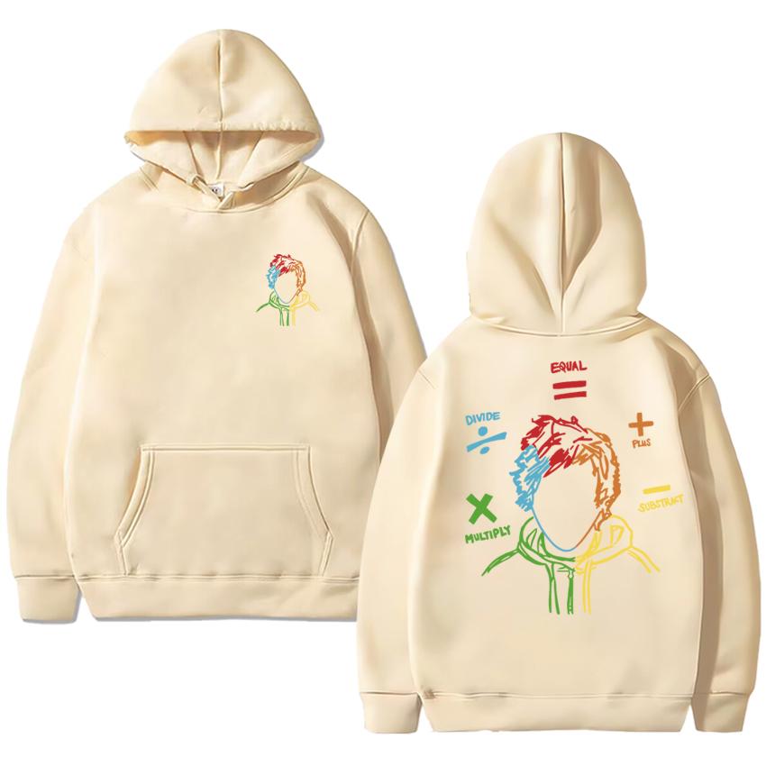Hot Singer Ed Sheeran Double Sided printed Sweatshirt New Men women harajuku fashion Hoodies Unisex Fleece Long sleeve pullovers