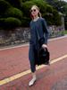 Muse Automne Robe Drape Dress_Royal Navy