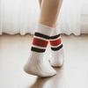 Unisex Red/Black Knit Lip Socks White rssw082