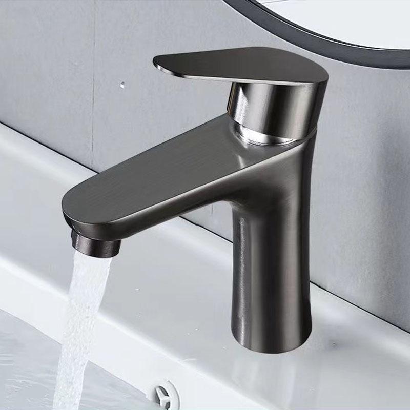 

304 Stainless steel Bathroom Faucet Thickened Material Basin Faucet Hot and Cold Mixer Faucet Single Handle Sink Tap серый