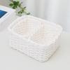 Handgeflochtener Stroh-Aufbewahrungskorb, Abschlusskorb, Haushalt Schlafzimmer, Wohnzimmer, Schreibtisch-Unordnung, Papierkram, Utility-Ständer Vier-Teile-Set