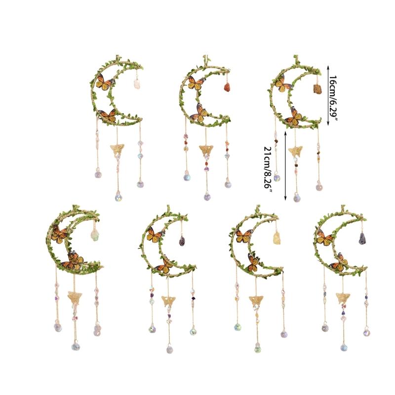 Schmetterlinge Dekorative Windspiele Ornament Sonnenfänger Kristall Wandbehang Fensterdekorationen für Schlafzimmer Wohnheim Dekor