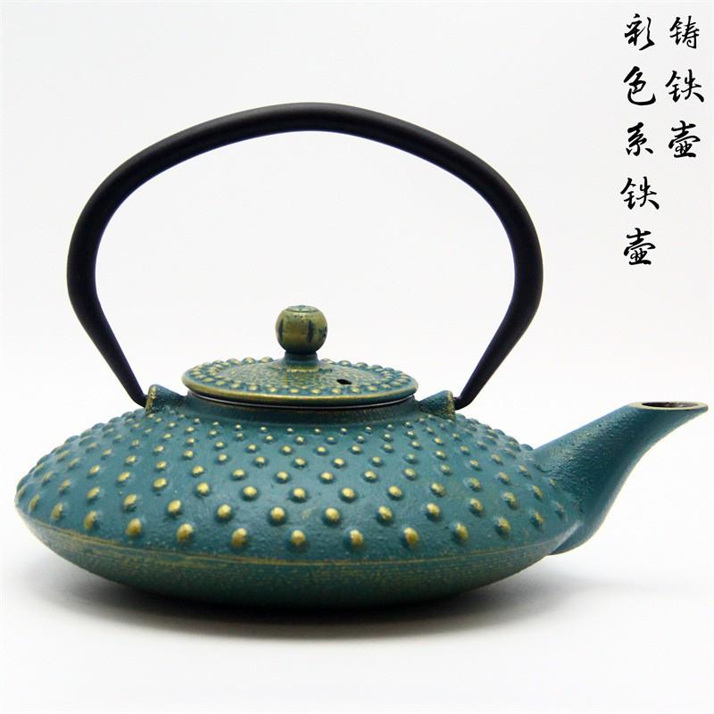 Cast Iron Teapot With Enamel Coating Vintage Style Home Kettle Tea Ceremony 600ml-1000ml Decorative Water Pot