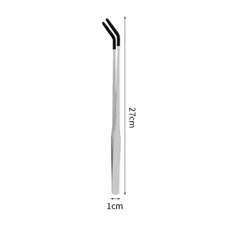 Stainless Steel Reptile With Rubber Tip Feeding Tongs Aquarium Tweezers Fish Tank Cleaning Tools Snakes Enclosure Accessories
