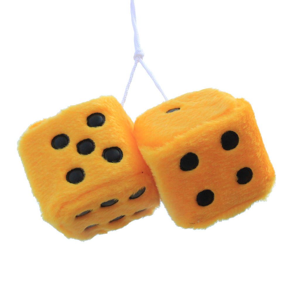 View Mirror Hanging Suspension Ornaments Decoration Car Plush Dice Ornaments Key Chains Ornaments Car Dice Ornaments