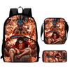 One Piece 3 In 1 Lightweight Adjustable Front Pocket School Backpack Set With Crossbody Bag Pencil Case For Boys Girls Ages 6-10