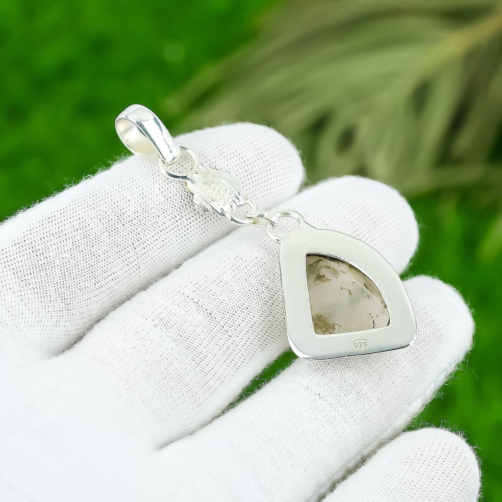 Natural Golden Rutile Gemstone Pendant 925 Sterling Silver Indian Jewelry